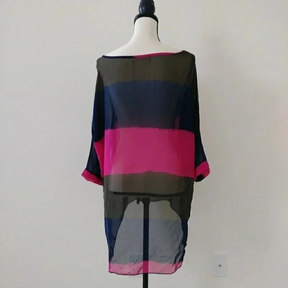 Oversized Sheer Chiffon TunicTop - Picture 5 of 8